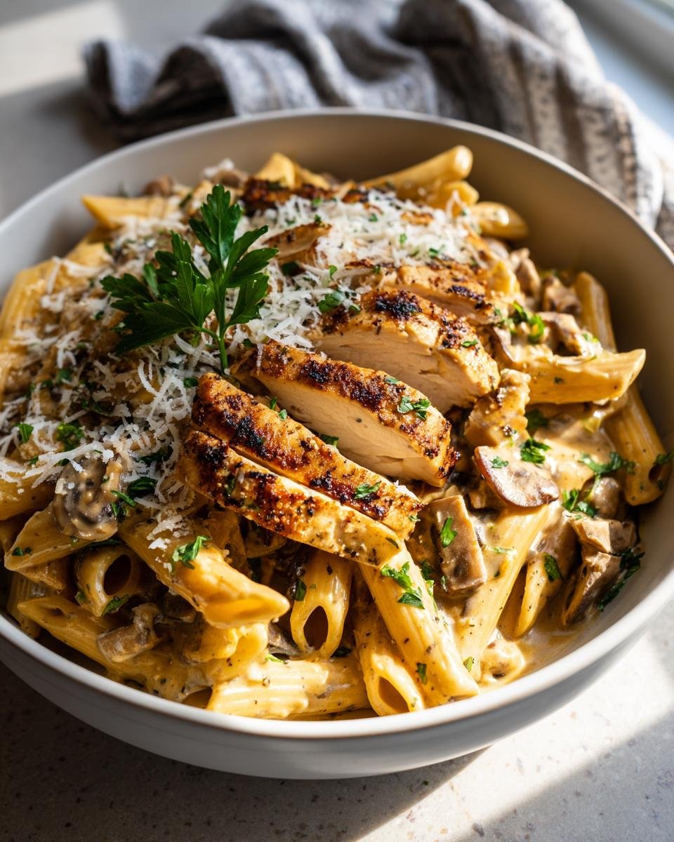 High Protein Garlic Parmesan Pasta Bowls - detail 2