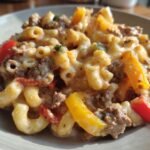 Irresistible High-Protein Creamy Philly Cheesesteak Mac & Cheese